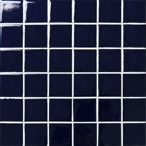 Dark blue glazed mosaic works well to add dimension and decor to ...