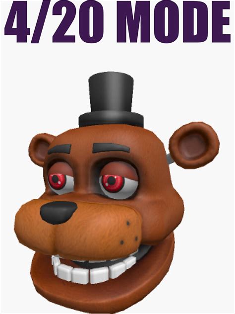 "FNAF 4/20 mode" Sticker for Sale by CringeLoreCity | Redbubble