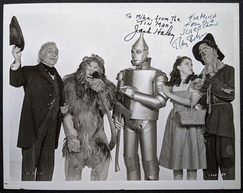 Lot - Jack Haley & Ray Bolger, The Wizard of Oz, Autographed Black ...