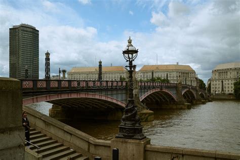 London UK 29 May 2022 View Over Brown Coloured Colored River