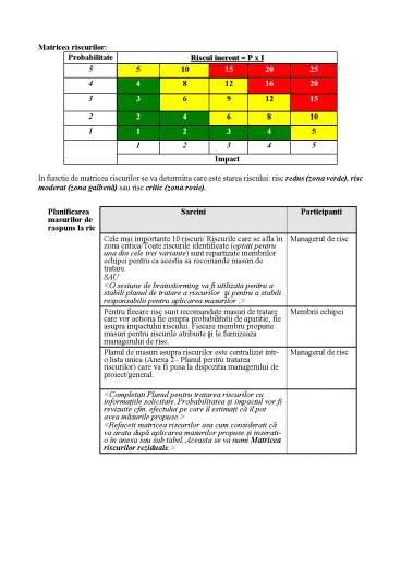 Model Plan De Managementul Riscului Referat Docx