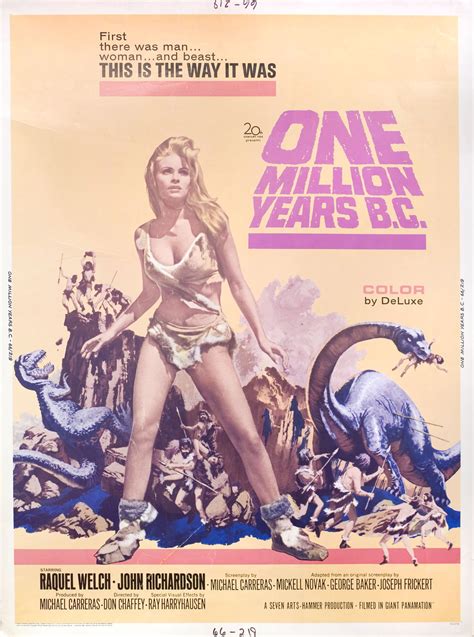 One Million Years B C Original 1966 U S 30 By 40 Movie Poster