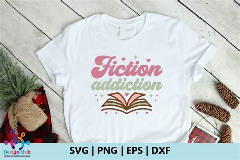 Fiction Addiction Retro Svg Graphic By Designhub103 · Creative Fabrica