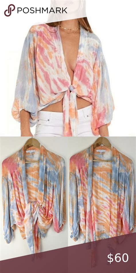 Young Fabulous And Broke Carmen Tie Dye Wrap Top Young Fabulous And