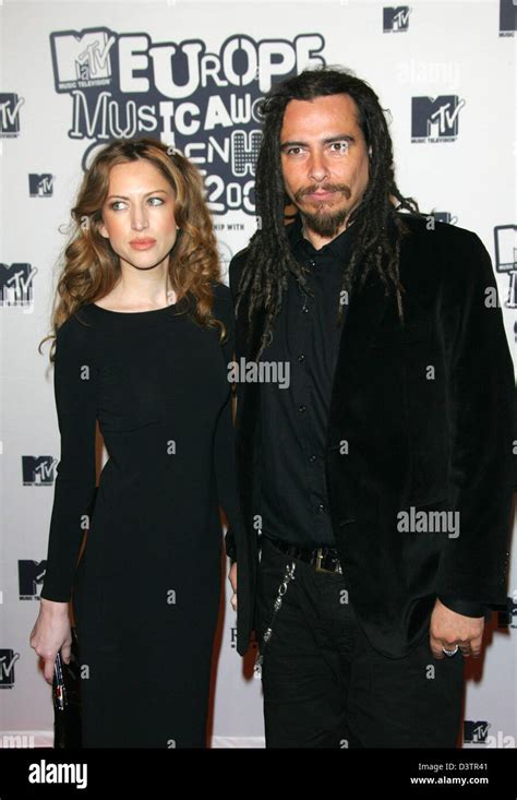 Guitarist Of Us Rock Band Korn James Shaffer Poses On The Red
