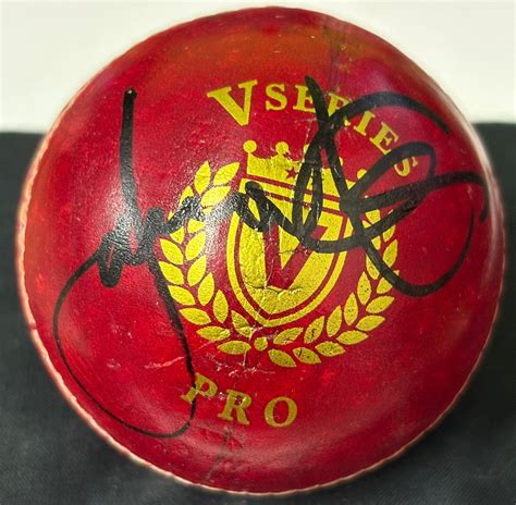 jimmy anderson england cricket legend star bowler signed red cricket