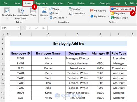 How to Make Hierarchy Chart in Excel (3 Easy Ways) - ExcelDemy