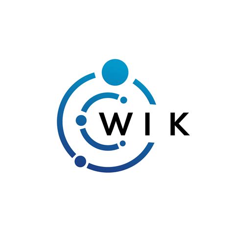 wik letter technology logo design  white background wik creative
