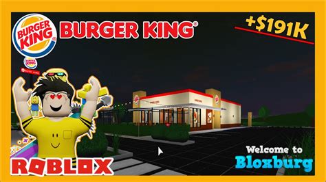 TOUR POR MI NUEVO BURGER KING BLOXBURG ROBLOX YouTube