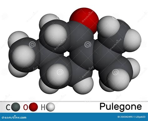 Pulegone Molecule Molecular Structures Monoterpene 3d Model