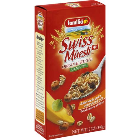 Familia All Natural Muesli Swiss Original Recipe Cereal Breakfast