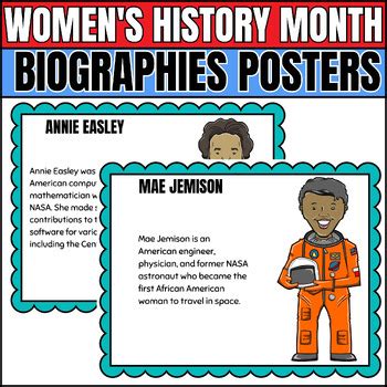 Women S History Month Biographies Posters Bulletin Board By Beacon Teaching