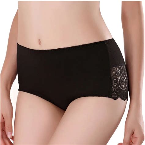 Pcs Pack Women S Cotton Panty Plus Size Mid Rise Lace Briefs Sexy