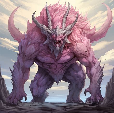 AI generated art - Demon: (pink) Behemoth by HigurashiYami on DeviantArt