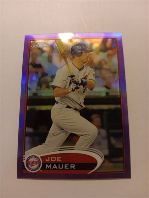 Topps Chrome Purple Refractor Joe Mauer For Sale Online