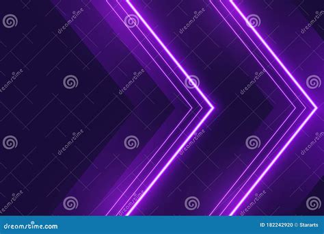 Fondo De Luces Ne N Violeta En Estilo De Flecha Ilustraci N Del Vector