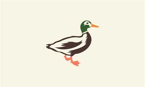 Premium Vector Line Art Duck Logo Template