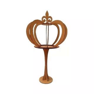 Coroa 3d Grande Pedestal Mdf Cru Realeza Príncipe Princesa Shopee