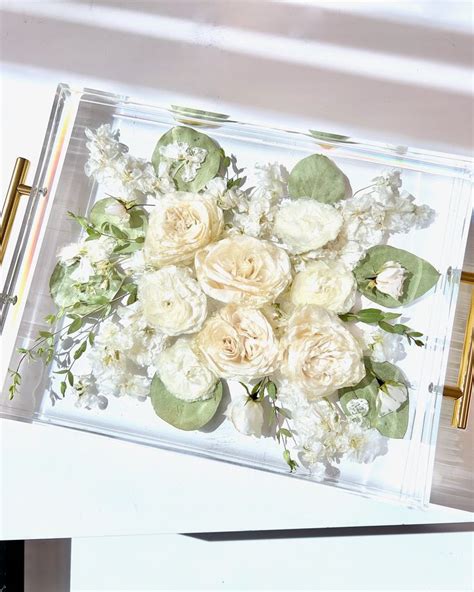 Custom Wedding Bouquet Preservation Tray Resin Flower Tray Wedding