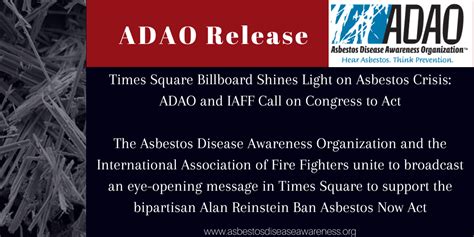 Press Release Times Square Billboard Shines Light On Asbestos Crisis