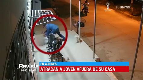 Cámaras de seguridad graban atraco a una joven en Warnes Vídeo