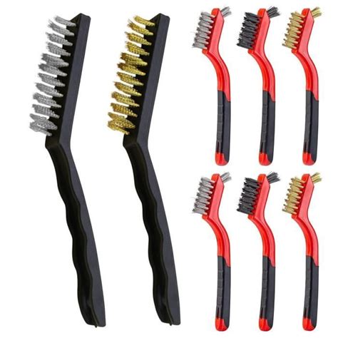 Brosses Metallique Lot De Poils En Nylon Acier Inoxydable Et Laiton