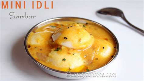 Mini idli sambar recipe, Sambar idli | Sandhya's recipes