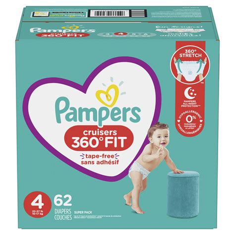 Pampers Cruisers 360 Fit Diapers Active Comfort Size 4 62 Ct