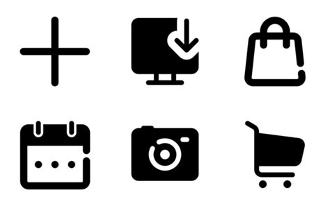 Essentials Icon Pack | Black fill | 48 .SVG Icons