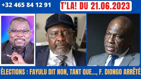 T LA 21 06 TSHILOMBO FAIT ARRÊTER F DIONGO FAYULU DIT NON AUX