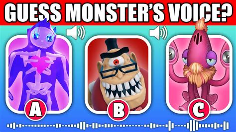 Guess The MONSTER S VOICE 16 SINGING MONSTERS ROBLOX DOORS GARTEN OF