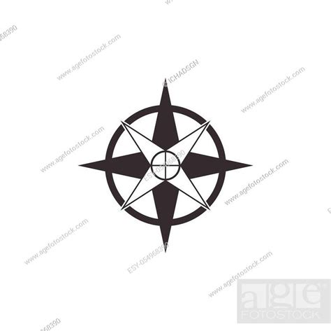 Vector Compass Signs And Symbols Logo Stock Vector Vector And Low