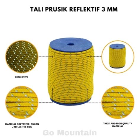 Jual Tali Frusik Reflektif Mm Tali Flysheet Tenda Camping Harga Per