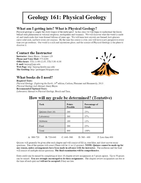 Geology 161 Physical Geology GLY 101 Studocu