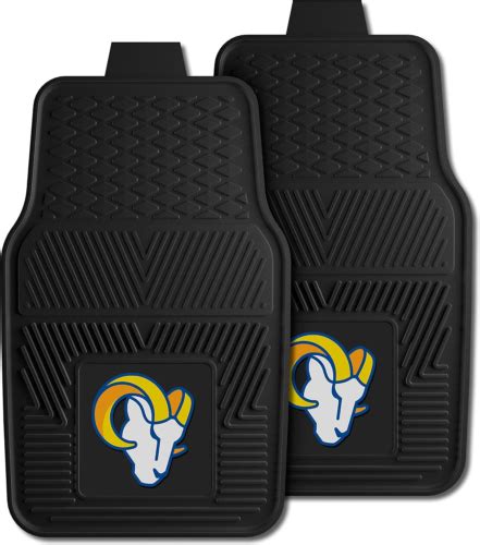 8906 Los Angeles Rams 2 Piece Heavy Duty Vinyl Car Mat Set Front Row