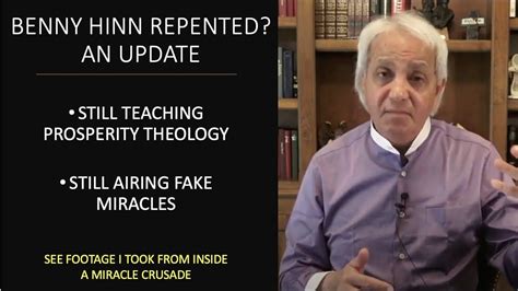 Update on Benny Hinn's Repentance | Benny hinn, Repentance, Teaching