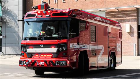 ELECTRIC ROSENBAUER RTX LAFD NEW Old Engine 82 Responding YouTube