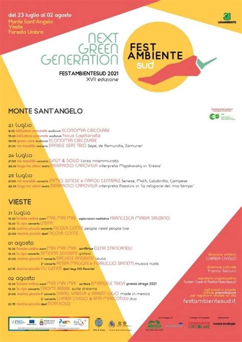 Presentata La Xvii Edizione Di Festambientesud Next Green Generation