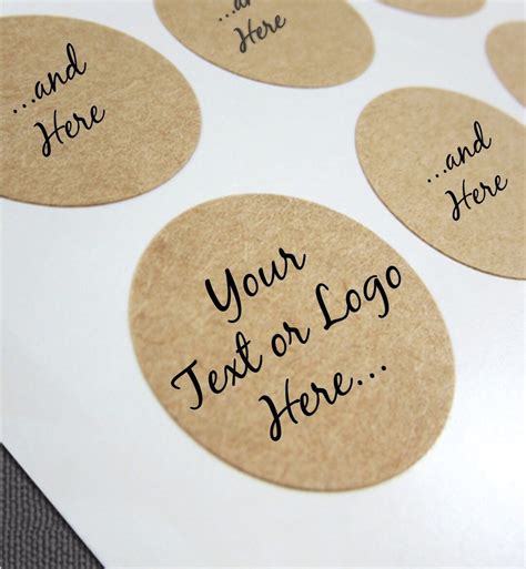 Custom 2 Inch Sticker Brown Kraft Round Label Product Packaging