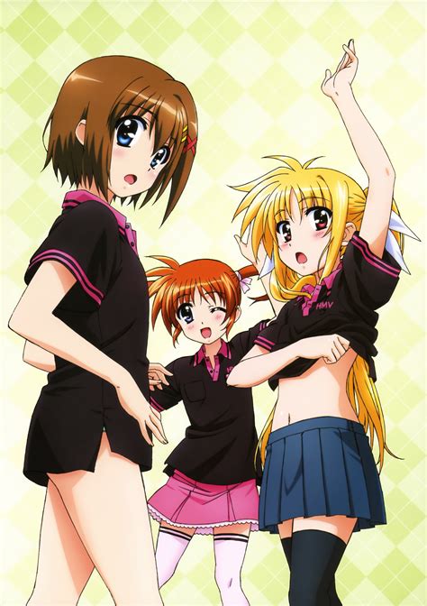 Mahou Shoujo Lyrical Nanoha Fate Testarossa Nanoha Takamachi Hayate Yagami Minitokyo