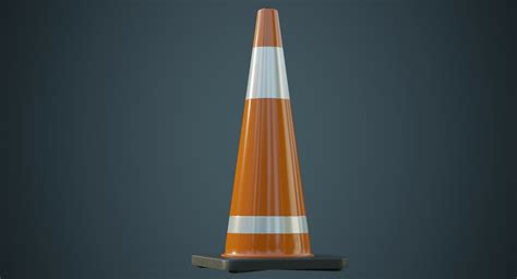 Artstation Traffic Cone 6a Game Assets