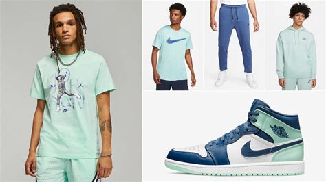 Air Jordan 1 Mid Blue Mint SneakerFits