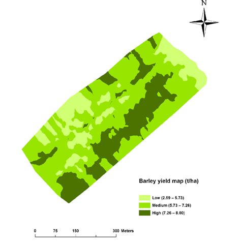 Barley yield map, 2013 | Download Scientific Diagram