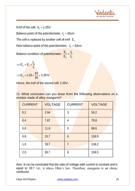 Cbse Class Physics Chapter Current Electricity Important