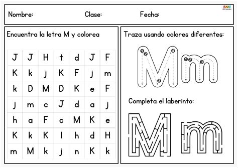 Trazado De La Letra M Fichas Gratis Educamundo