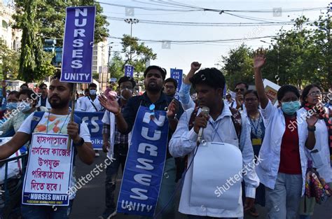 Members Nurses Unity Held Mass Rally Editorial Stock Photo Stock