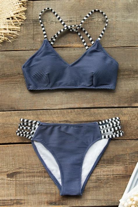 Pasadena Bikini Top Baby Blue Rib Bikini Tops Bikinis Padded Bikini Top