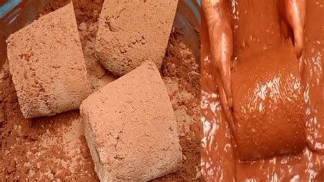 ASMR Pure Bricks Bucket Red Dirt Crumbling In Water Paste Play Oddly