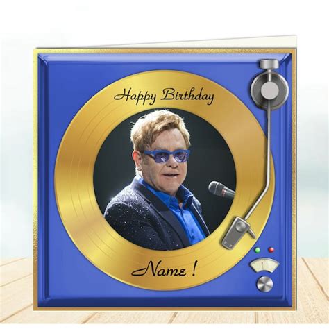 Elton John Birthday Card Etsy