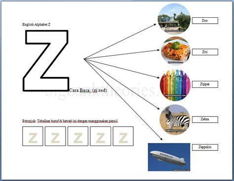 5 Kosakata Kata Benda Dalam Bahasa Inggris Berawalan Huruf Z